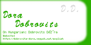 dora dobrovits business card